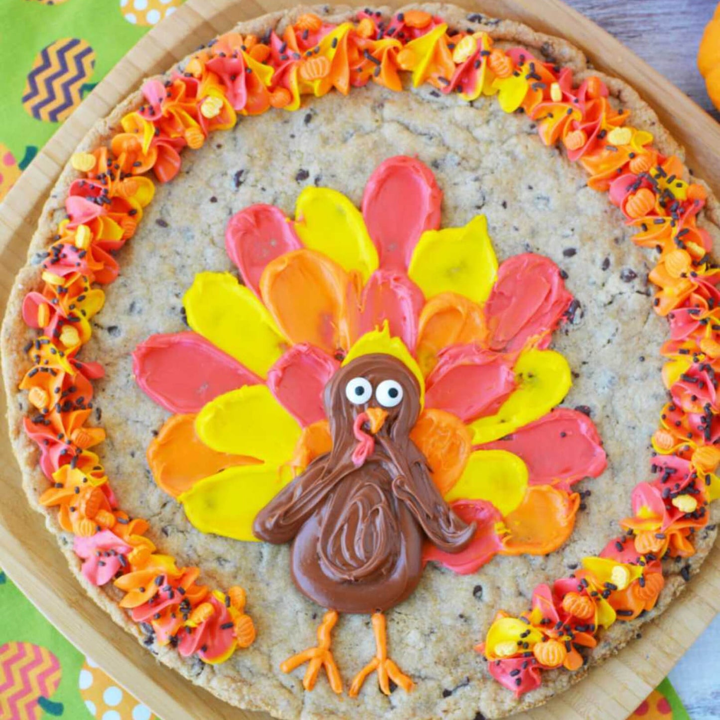Preorder: Turkey Design Cookie Cakes (8in) - Mrs. Sourdough