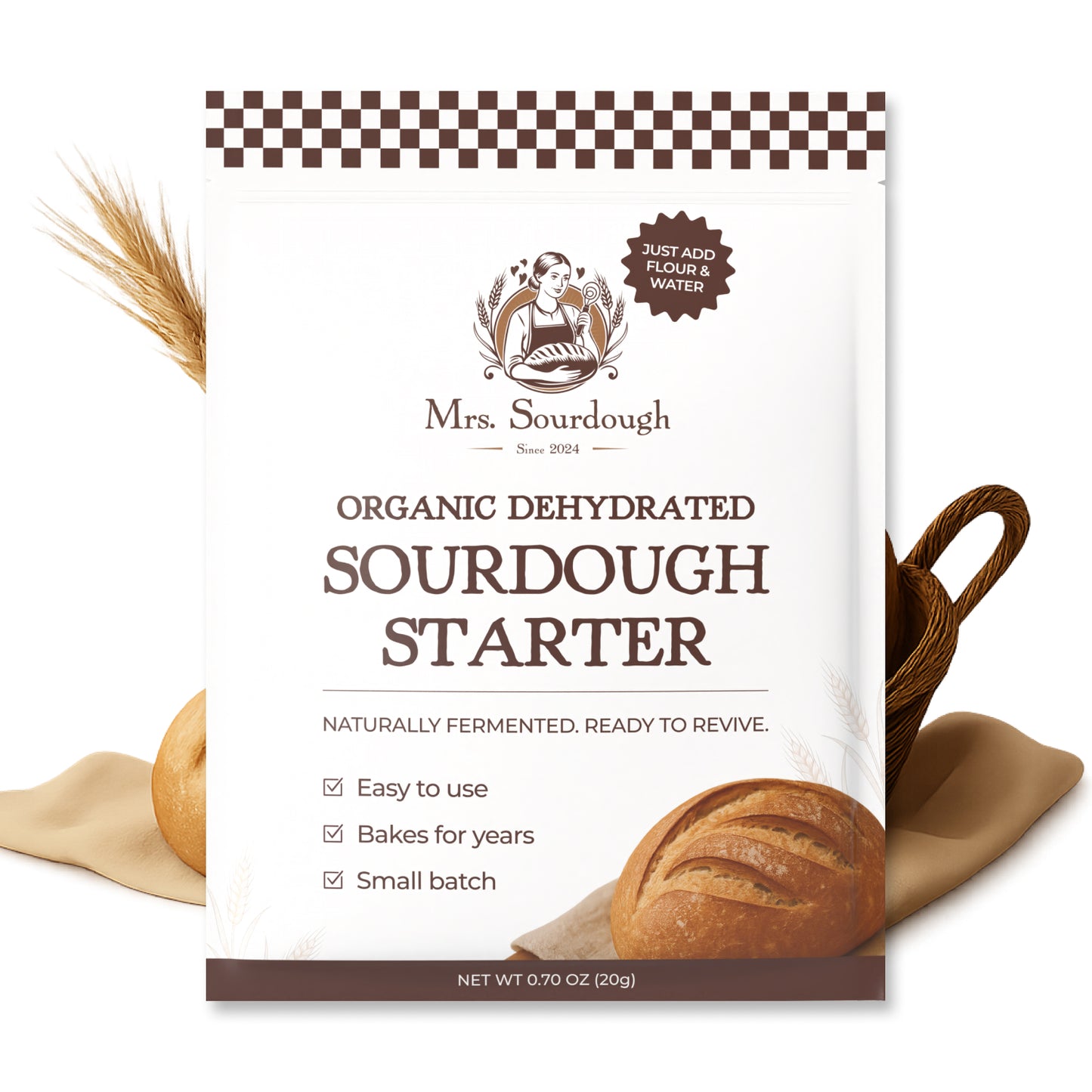 Organic Dehydrated Sourdough Starter - Mrs. Sourdough