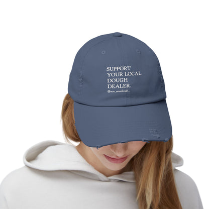 Support Your Local Dough Dealer Distressed Cap - Mrs. Sourdough