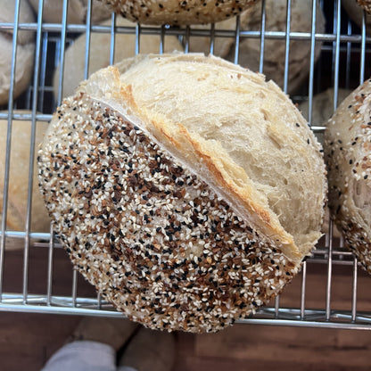 Everything Bagel Sourdough Bread - Mrs. Sourdough