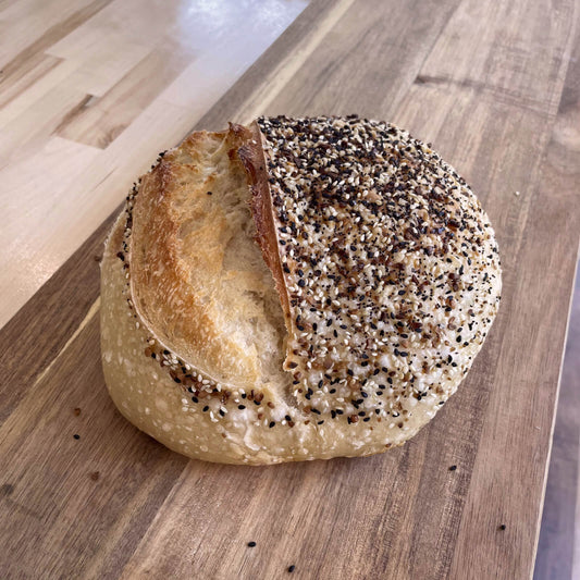 Everything Bagel Sourdough Bread - Mrs. Sourdough