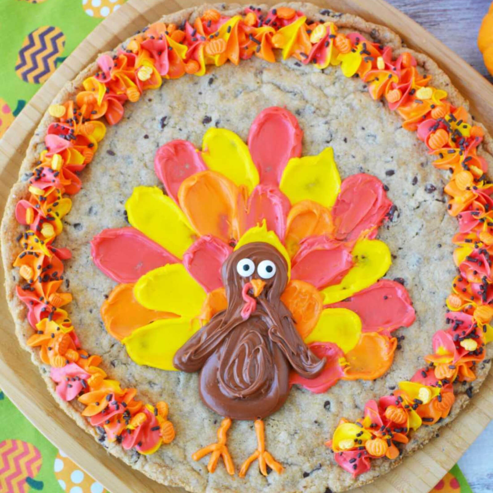 Preorder: Turkey Design Cookie Cakes (8in) - Mrs. Sourdough